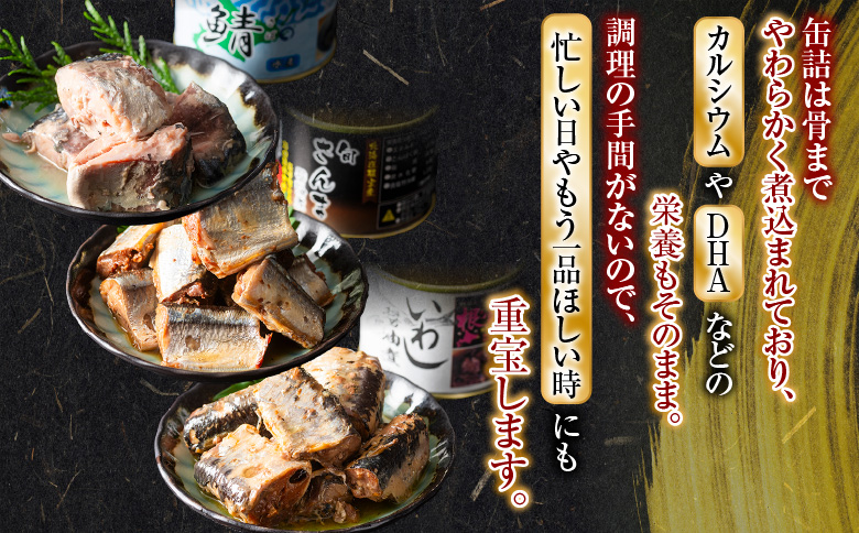 ＜12月21日決済分まで年内配送＞【北海道根室産】さんま・さば・いわし水煮・味付セット(計7缶) A-78031