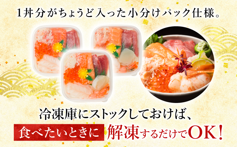 【12/31決済分まで1月中配送】 海鮮丼の具(6種盛り)×6セット B-10008
