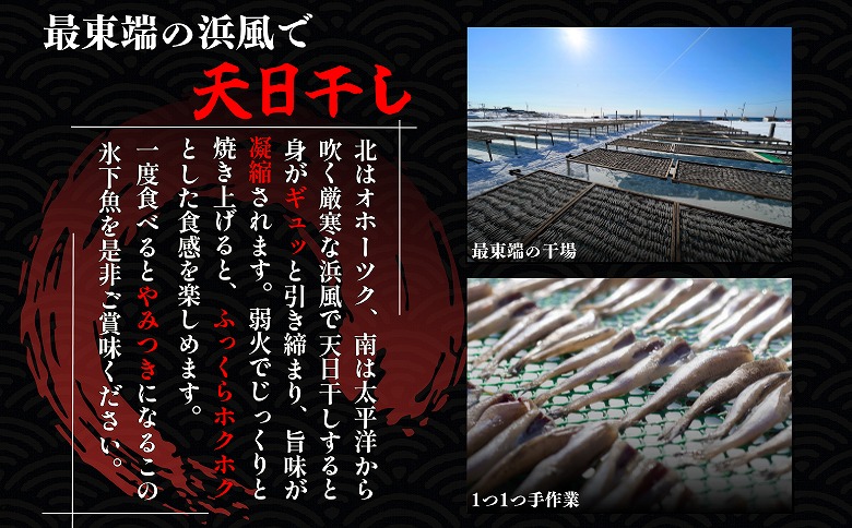 【北海道根室産】生干し氷下魚(こまい)200g×10袋 B-50016
