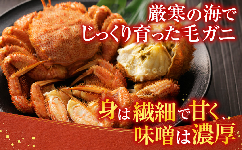 ＜12月21日決済分まで年内配送＞毛かに400g前後～550g前後×1尾 B-70021