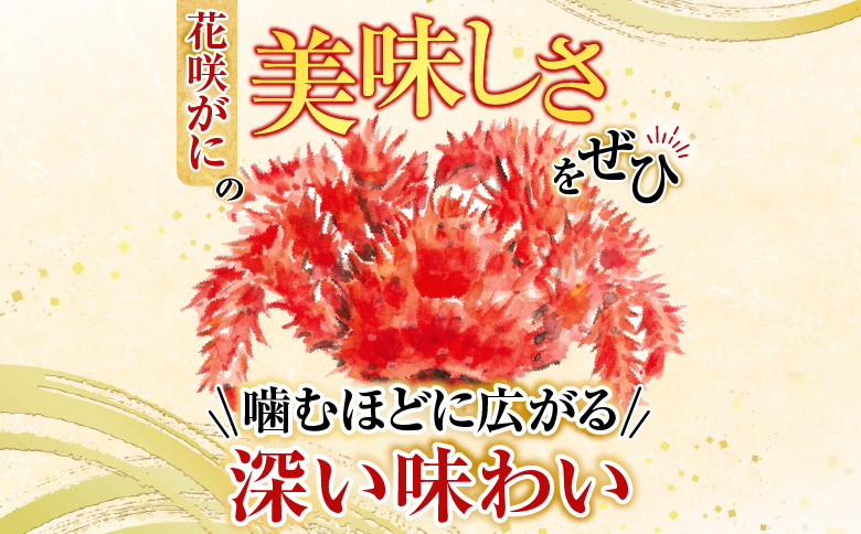 【北海道根室産】花咲かに500g前後～650g前後×2尾 B-76028