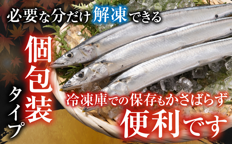 【北海道根室産】冷凍さんま40尾 C-30002