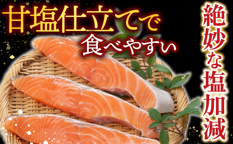 根室海鮮市場＜直送＞無添加甘塩天然鮭2種セット(計15切、約750g) G-28039
