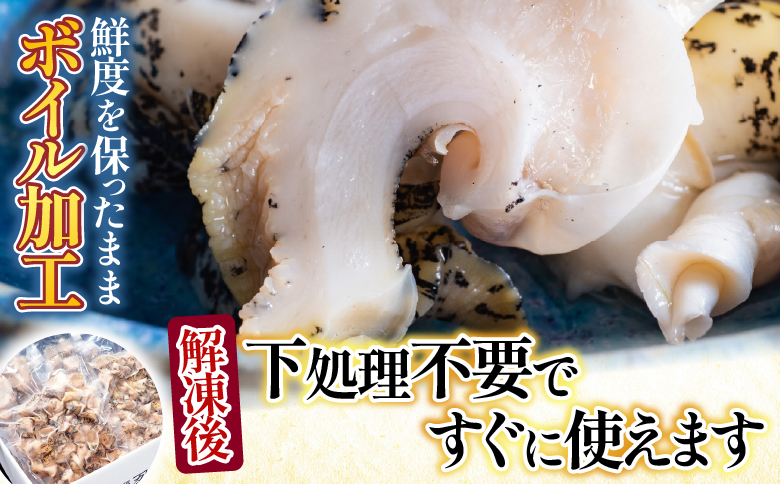 根室海鮮市場＜直送＞【北海道根室産】生食用灯台つぶ(ボイル済)250g×2P(計500g) G-28040