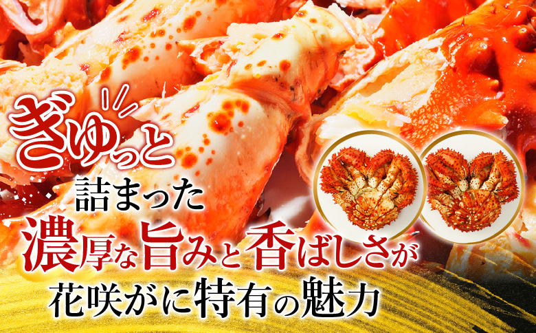 ＜12月21日決済分まで年内配送＞【北海道根室産】花咲がに500g前後×2尾 G-54002