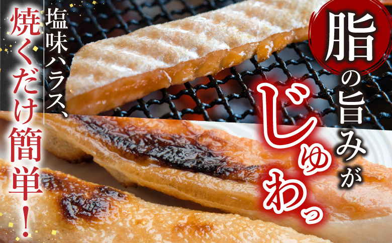 ＜12月14日決済分まで年内配送＞塩サーモンハラス220g×10パック A-09021