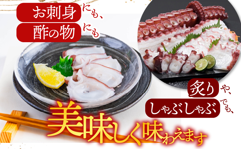 【北海道根室産】刺身用たこ足1本(1kg以上) A-14228