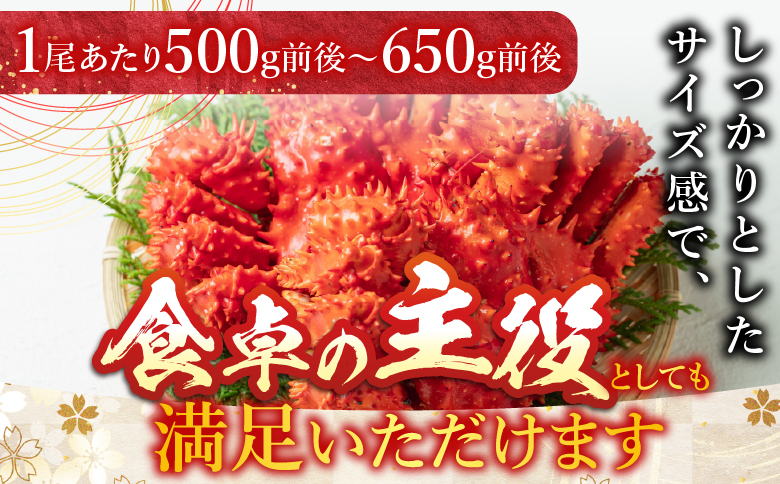 【北海道根室産】花咲かに500g前後～650g前後×2尾 B-36002