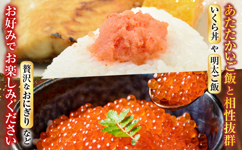 ＜12月21日決済分まで年内配送＞【北海道根室産】＜鮭匠ふじい＞いくら醤油漬400g・辛子明太子400g C-42069