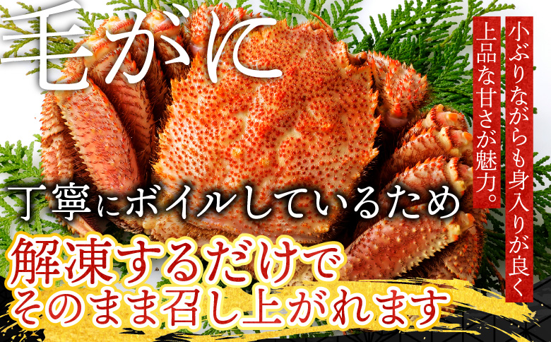 ＜12月21日決済分まで年内配送＞花咲がに500g前後×2尾と毛がに350g前後×2尾セット C-54005
