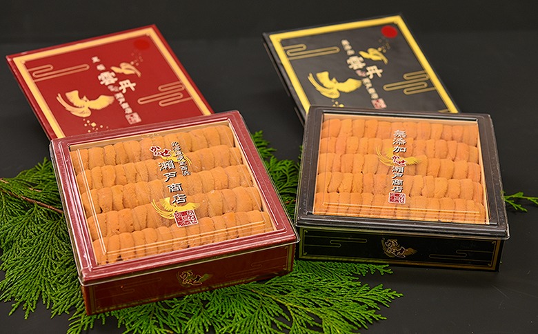 エゾバフンウニ250g(赤化粧箱・黒化粧箱)各1折 E-29002