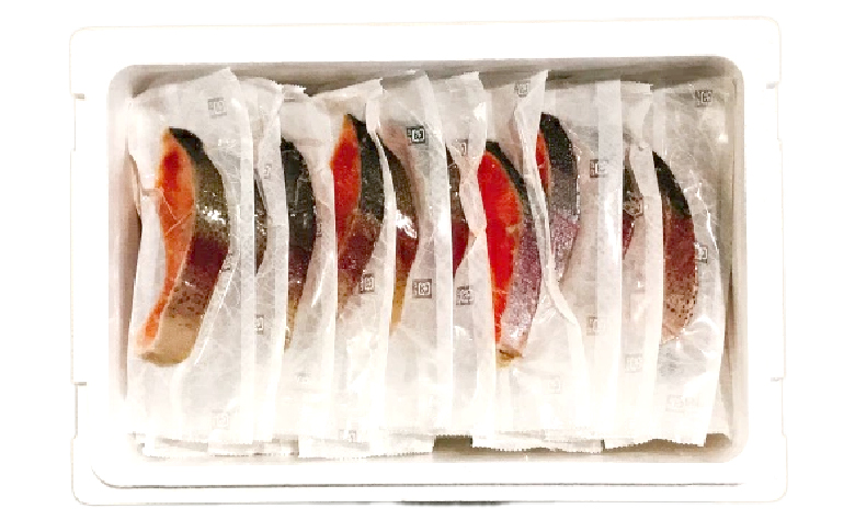 塩トラウトサーモン切り身1切真空×32P A-09055