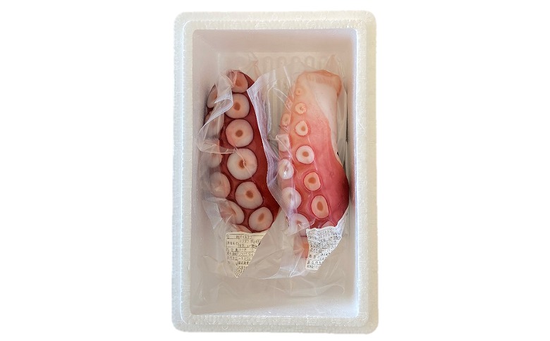 ＜12月14日決済分まで年内配送＞【北海道根室産】ボイル水たこ足ブロック2P(計900g) A-20009