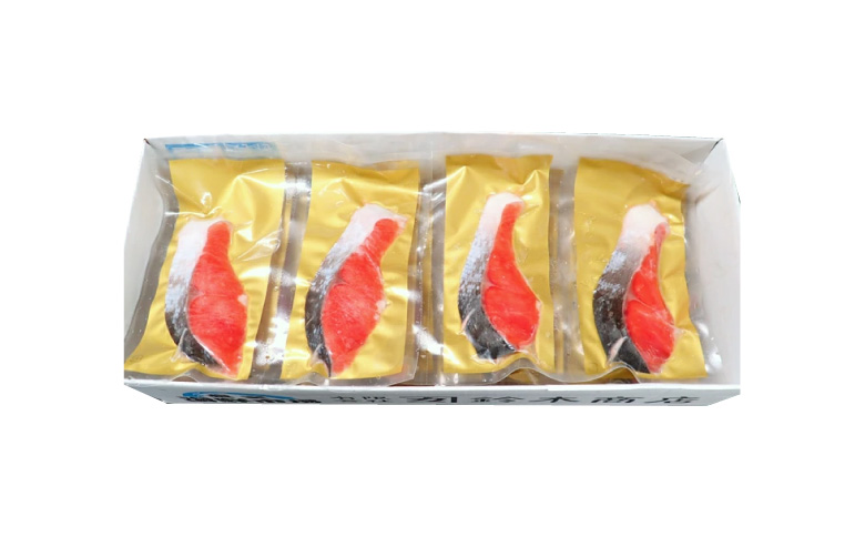 根室海鮮市場＜直送＞無添加天然熟成紅鮭1切(約80g)真空×15P A-28242