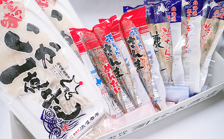 【北海道根室産】根室海鮮市場＜直送＞いか一夜干し2枚・さんま明太4尾・糠さんま9尾 A-28260