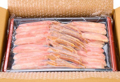 ＜12月21日決済分まで年内配送＞生食可ズワイガニ棒肉ポーション(半殻付)700g A-58021