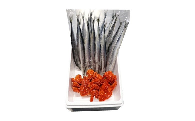 【北海道根室産】花咲かに2尾・冷凍さんま5尾セット A-70004