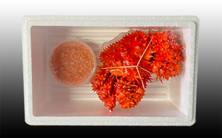 ＜12月21日決済分まで年内配送＞花咲かに1尾・いくら醤油漬け100g×1P A-76012