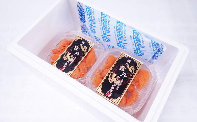 無添加むきたてエゾバフンウニ(赤系)塩水パック40～50g×4P[2026年1月中旬以降発送] B-11093