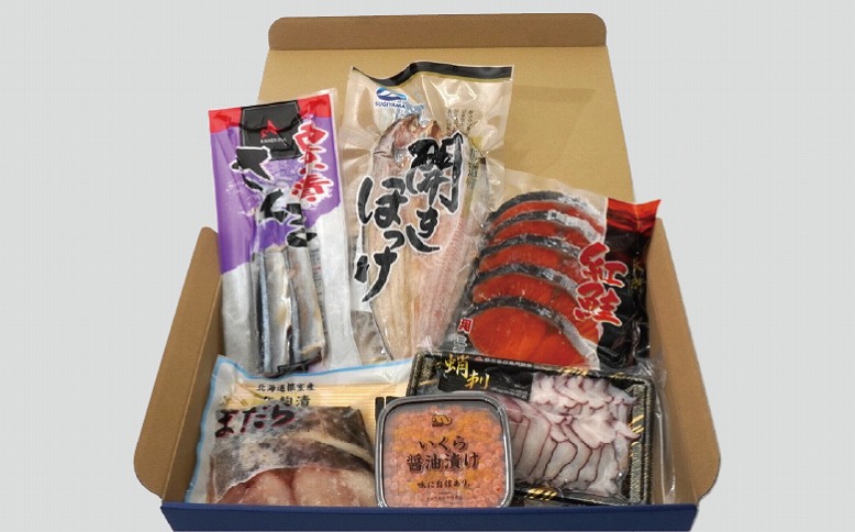 ＜12月21日決済分まで年内配送＞海鮮セット竹(いくら・さんま・まだら・紅鮭・ミズダコ・ほっけ) B-12002