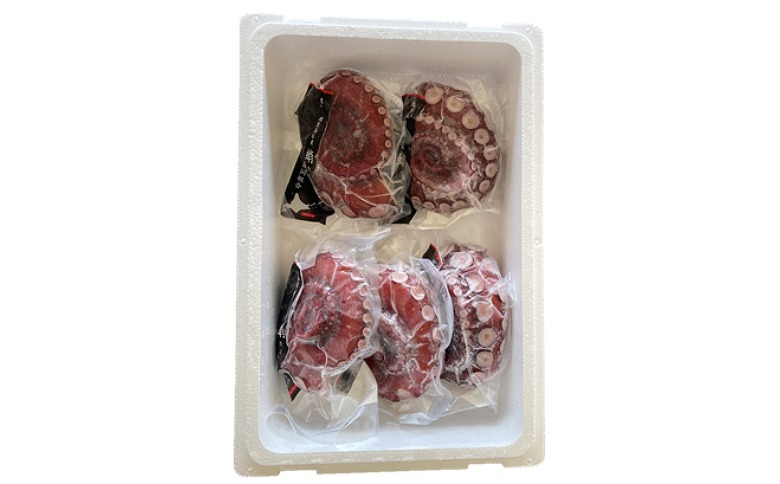 【北海道根室産】ボイル水たこ足先5P(計1.6kg) B-20006