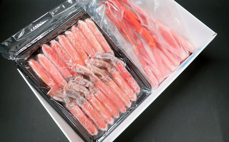 ＜12月10日決済分まで年内配送＞根室海鮮市場＜直送＞お刺身OK！生ずわいがに棒肉ポーション500g・紅ずわいがにポーション400g B-28114