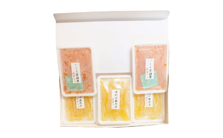 ＜12月21日決済分まで年内配送＞<鮭匠ふじい>いくら120g×2P・味付数の子120g×3P B-42018