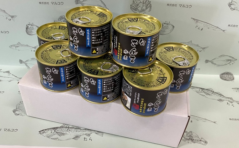 ＜12月21日決済分まで年内配送＞【北海道根室産】旬さんま水煮190g×9缶 B-78024
