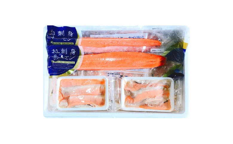 お刺身トラウトサーモン1.5kg＆塩サーモンハラス2.2kg C-09015