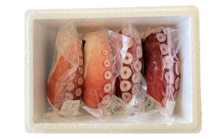 ＜12月14日決済分まで年内配送＞【北海道根室産】ボイル水たこ足ブロック4P(計1.8kg) C-20005