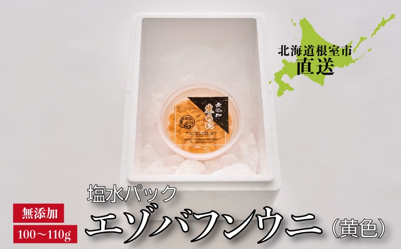 エゾバフンウニ(黄色)塩水パック100～110g×1パック C-22001