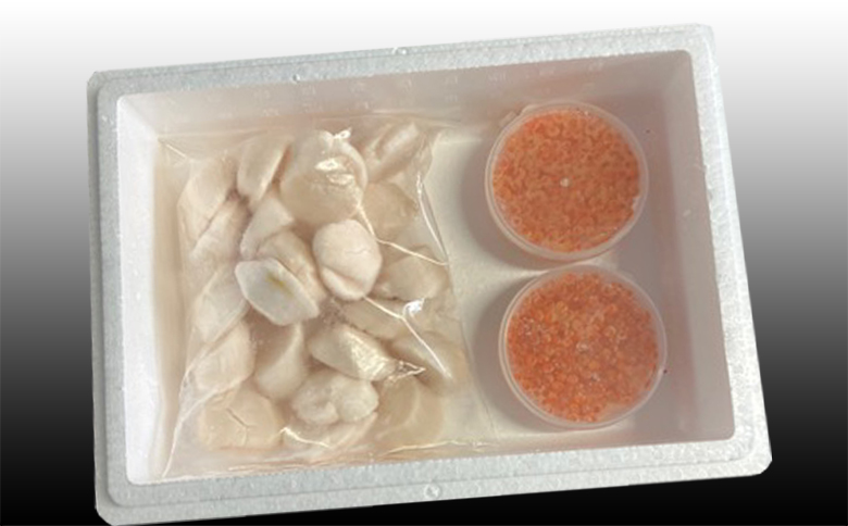 ＜12月21日決済分まで年内配送＞いくら醤油漬け100g×2P、ほたて貝柱500g×1P C-30041