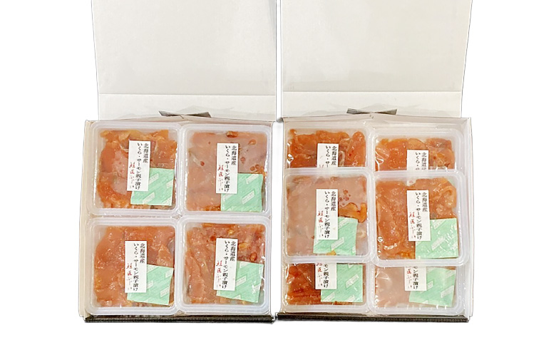 ＜鮭匠ふじい＞いくら・サーモン親子漬け80g×14P(小分け) C-42090