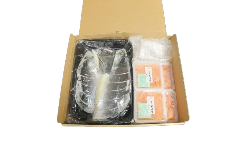 紅鮭姿切り1.2kg×1P・いくら醤油漬け50g×4P C-42095