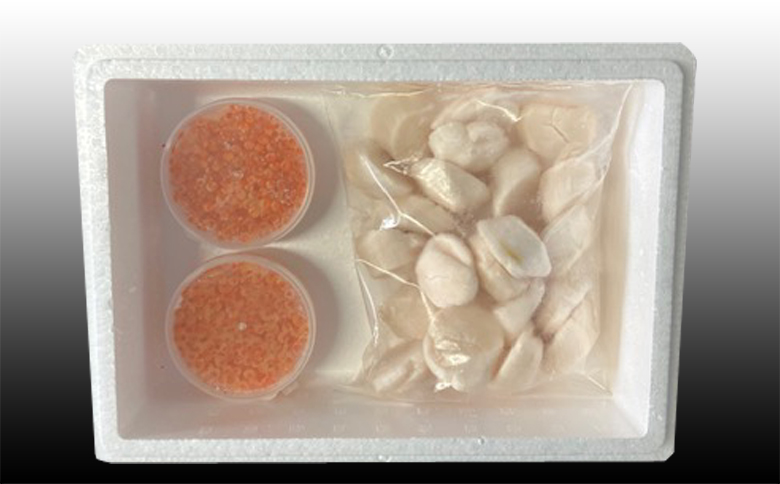 ＜12月21日決済分まで年内配送＞いくら醤油漬け100g×2P、ほたて貝柱500g×1P C-76032