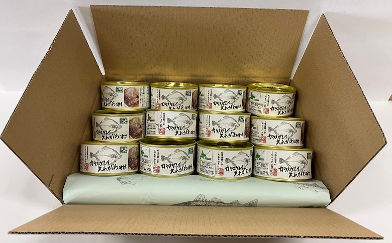 カラスガレイえんがわ味付170g×12缶 C-78021