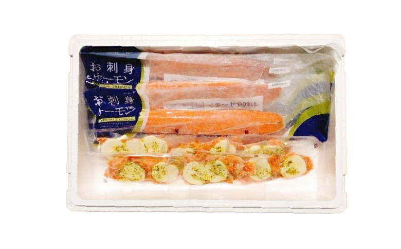 ＜12月14日決済分まで年内配送＞お刺身トラウトサーモン2.5kg＆スモークサーモンのカプレーゼ1.2kg D-09032