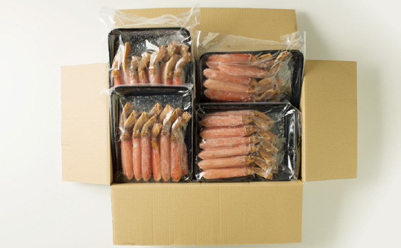 お刺身OK！生ずわいがに 棒肉ポーション450g×4P(計44～54本) D-11046