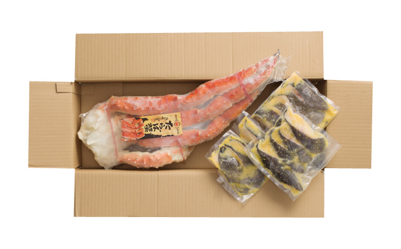 ボイルたらばがに脚約1.8～2kg×1肩、銀だら西京漬け4切×3P D-11060