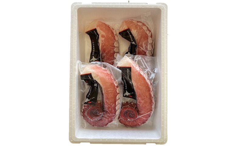 ＜12月14日決済分まで年内配送＞【北海道根室産】ボイル水たこ足4本(計4.5kg) D-20003