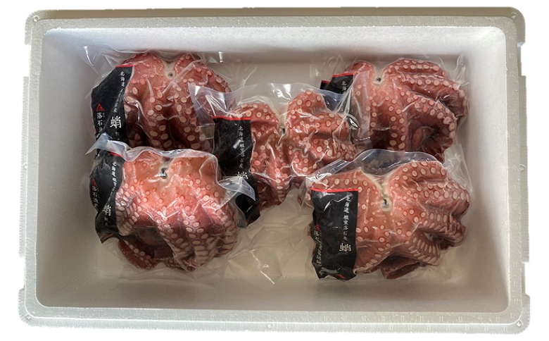 ＜12月14日決済分まで年内配送＞【北海道根室産】柳蛸ボイル5杯(計5kg) D-20011