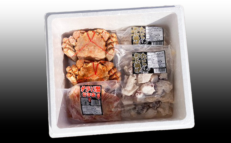 ＜12月21日決済分まで年内配送＞毛かに400g前後～550g前後×2尾・タラバガニむき身300g×1P・たこから揚げ250g×4Pセット D-30053
