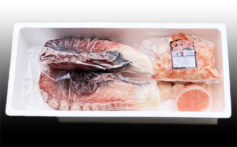 ＜12月21日決済分まで年内配送＞ほたて貝柱・たこ足・タラバガニむき身・いくらセット D-36053