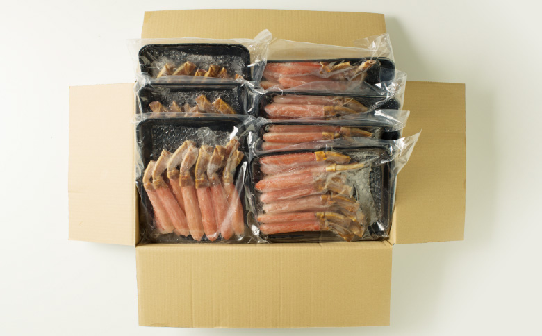 お刺身OK！生本ずわいがに棒肉ポーション3.5kg(500g×7P)(計84～140本) E-11001