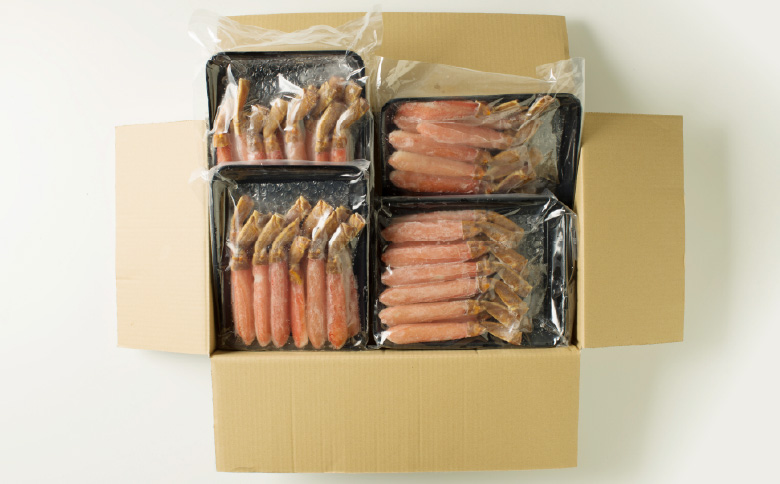 お刺身OK！生ずわいがに棒肉ポーション450g×8P(計88～108本) E-11022