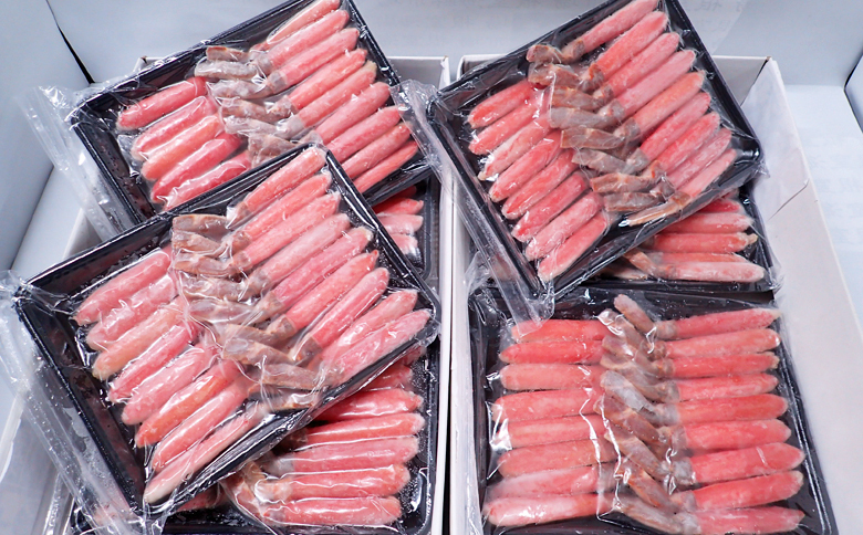 お刺身OK！生本ずわいがに棒肉ポーション3.5kg(500g×7P)(計84～140本) E-14001