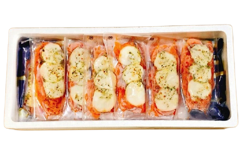 ＜12月14日決済分まで年内配送＞お刺身トラウトサーモン2～5本(計1kg)＆スモークサーモンカプレーゼ5～8P(計1kg) F-09011