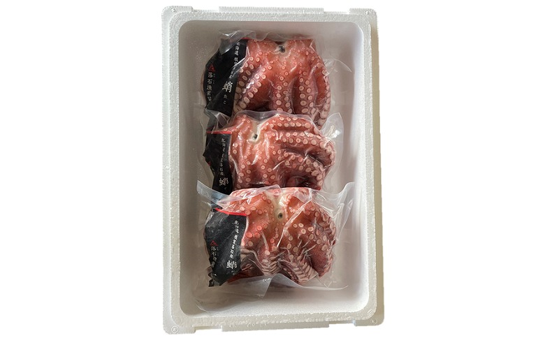 ＜12月14日決済分まで年内配送＞【北海道根室産】柳蛸ボイル3杯(計3kg) F-20010
