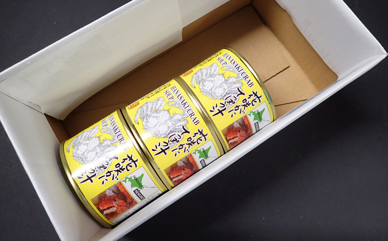 【北海道根室産】根室海鮮市場＜直送＞花咲がにてっぽう汁215g×3缶 G-28025