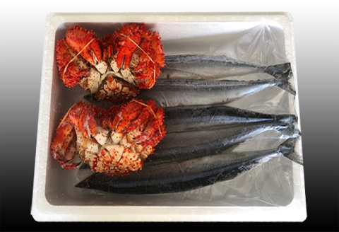 ＜12月21日決済分まで年内配送＞【北海道根室産】花咲かに2尾・冷凍さんま5尾セット A-70004